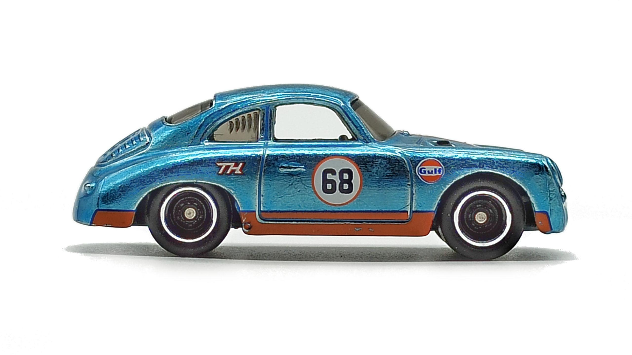Hot Wheels Porsche 356 Outlaw (GTD08) 2021 (171/250) HW Speed Graphics (7/10) spectraflame light blue (Gulf) Super Treasure Hunt (STH) side