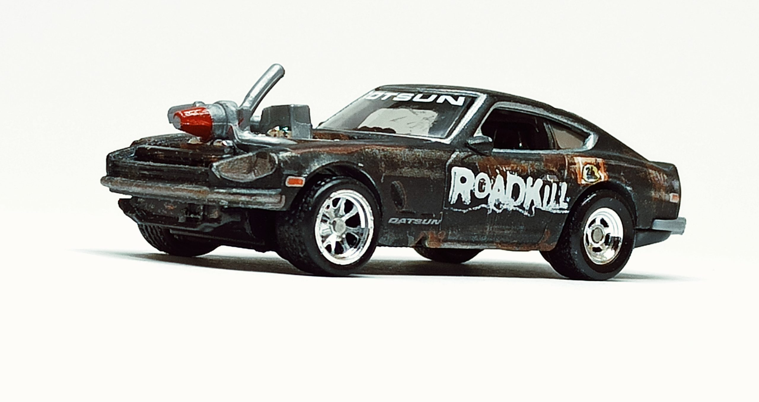 Hot Wheels Custom '71 Datsun 240Z "Roadkill Rotsun" (GRF98) 2020 Motor Trend: Roadkill Promotion black