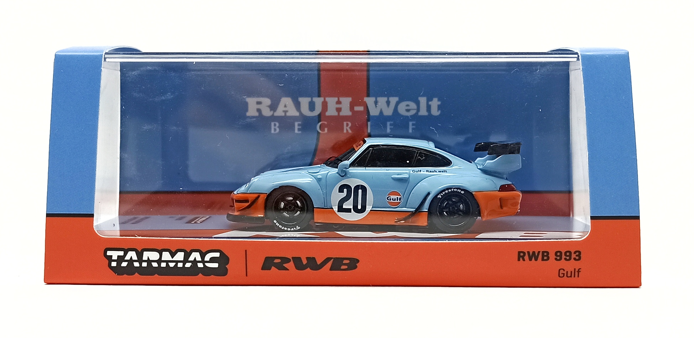 RWB Porsche 993 (T64-017-MIJO) 2021 Tarmac Works (HOBBY64) MIJO Special Edition (1 of 2.500) light blue (Gulf)