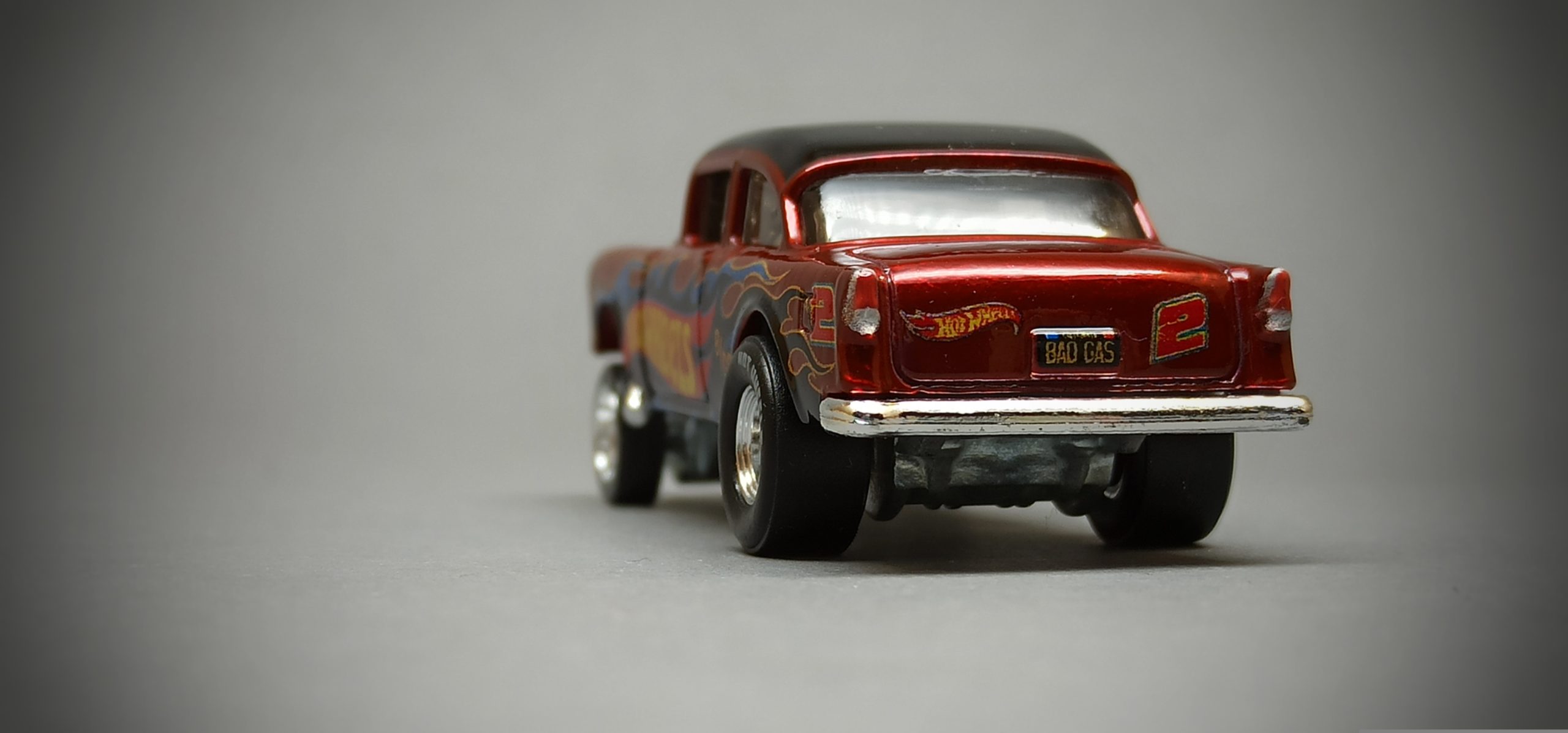 Hot Wheels '55 Chevy Bel Air Gasser (FKF90)  2018 Collector Edition (Kmart Mail-in) dark red