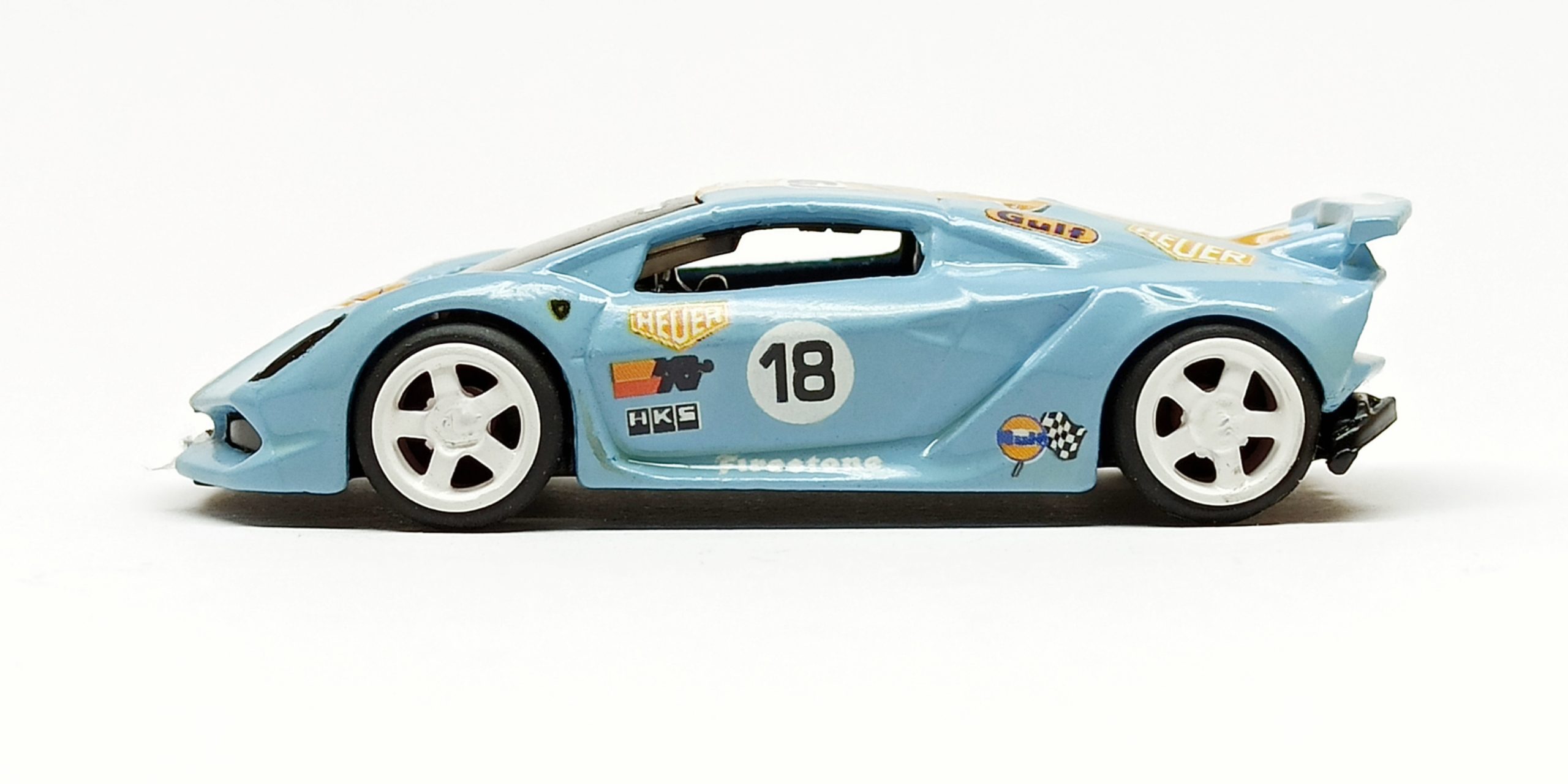 Hot Wheels Lamborghini Sesto Elemento 2021 light blue Gulf custom