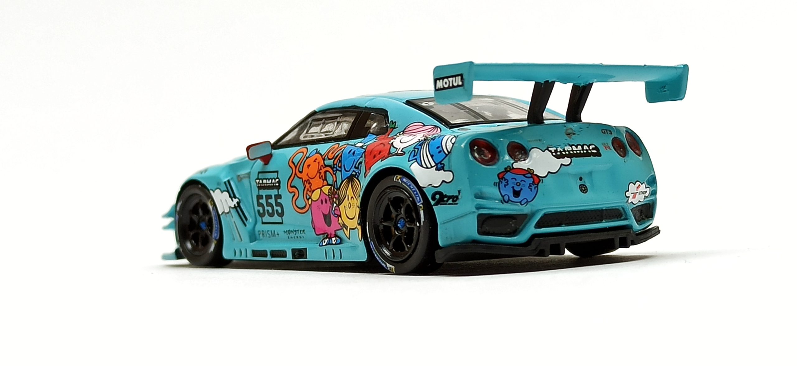 Nissan GT-R Nismo GT3 (T64-005-MR) 2021 Tarmac (Collab64) Legion of Racers 2020 Overall Champion (Mr. Men Little Miss) turquoise