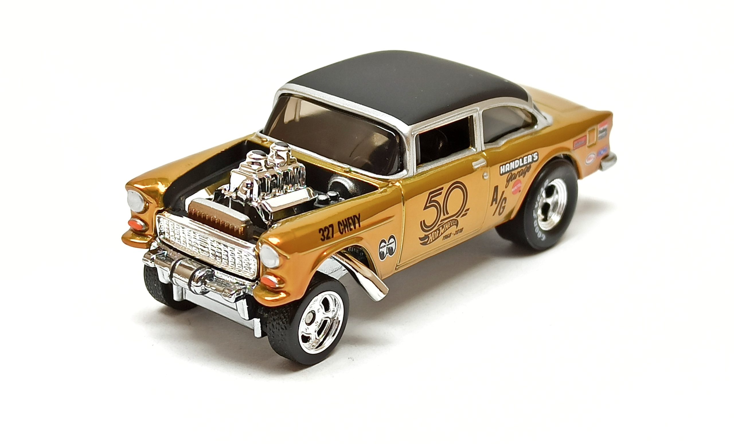 Hot Wheels '55 Chevy Bel Air Gasser 2018 18th Annual Collectors Nationals FPN21 gold 32nd Convention FPN25 black