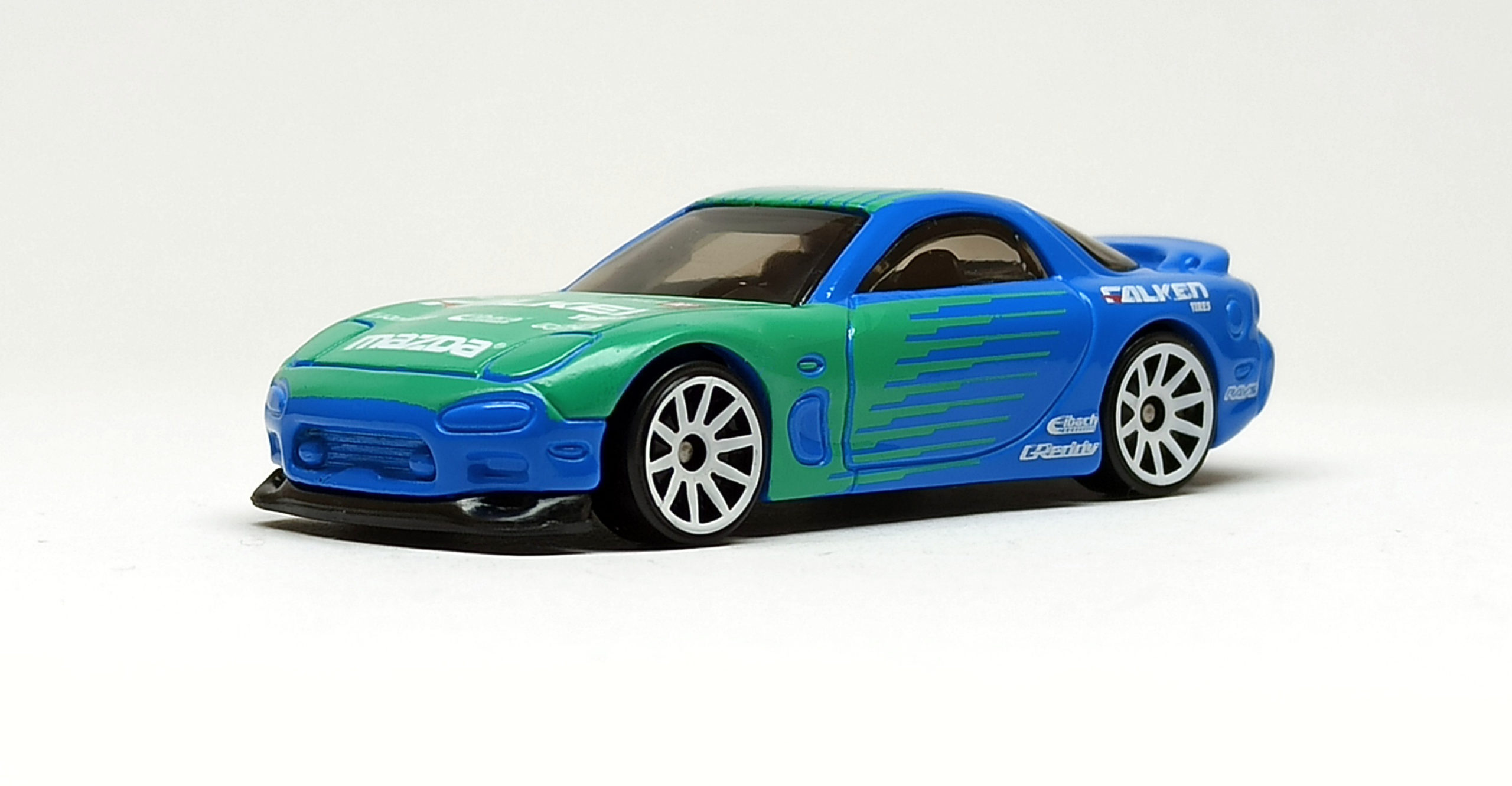 Hot Wheels '95 Mazda RX-7 (HCV86) 2022 (177/250) HW Drift (2/5) green and blue (Falken)