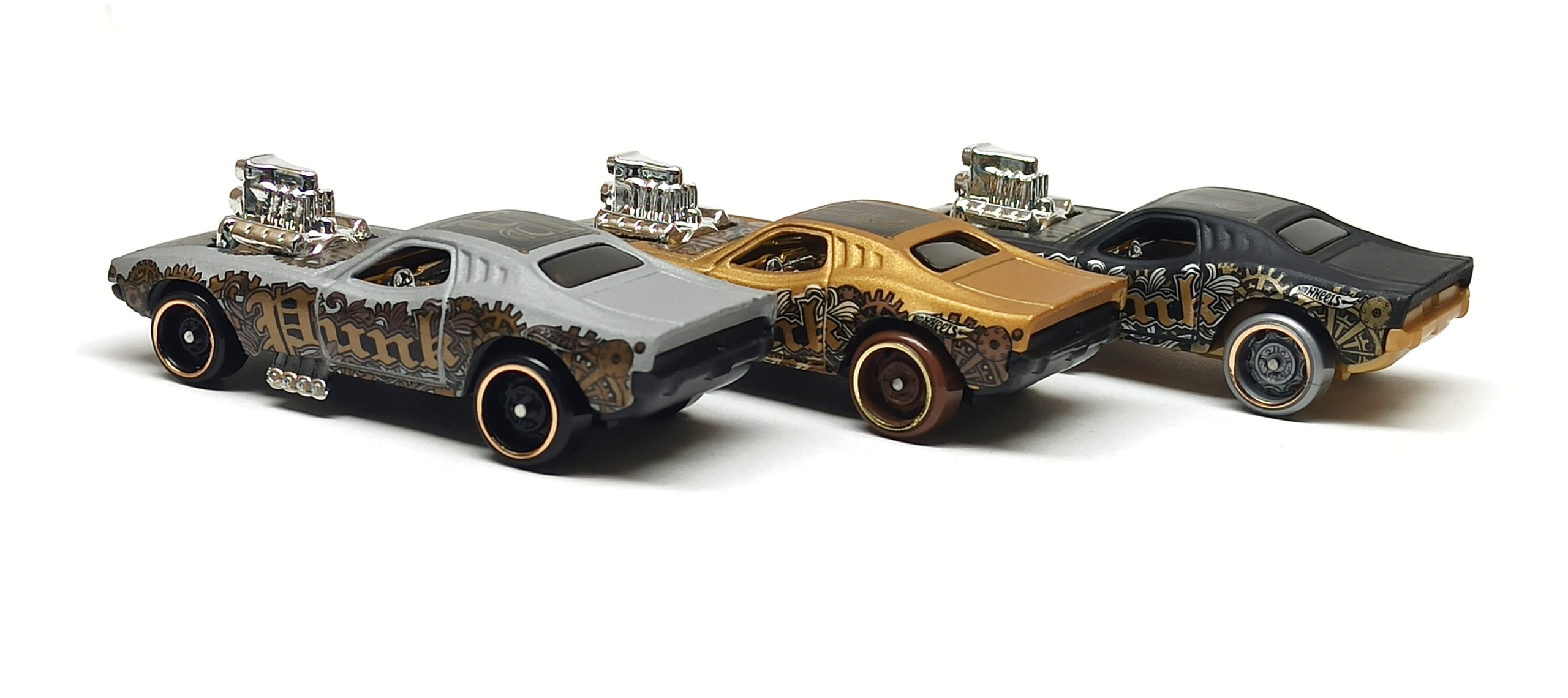 Hot Wheels Rodger Dodger (GHC20 + GHG60 +  GHD92) 2020 (67/250) HW Art Cars (8/10) matte black + gold (Kroger Exclusive) + grey