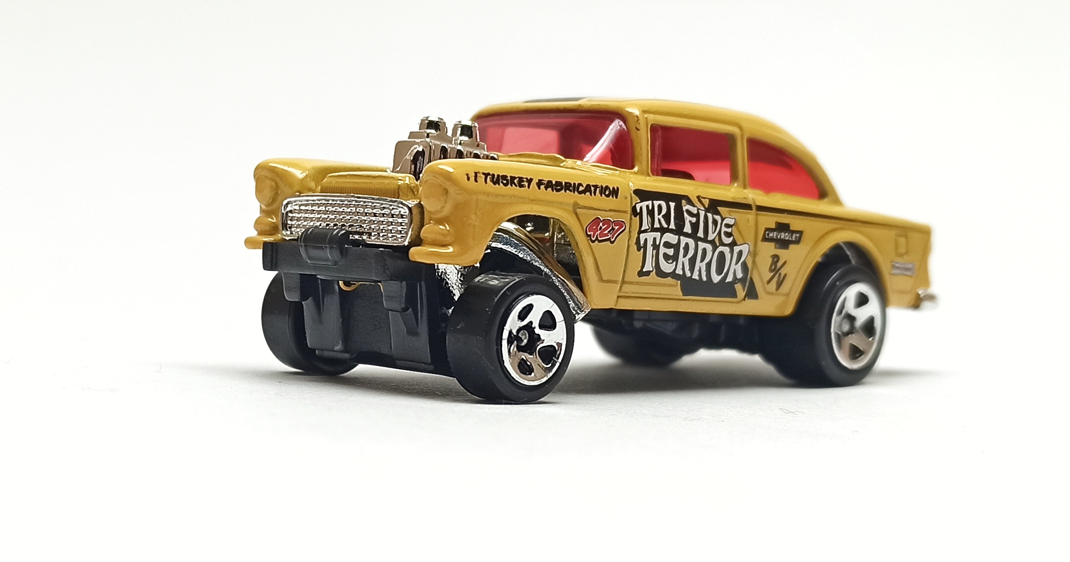 Hot Wheels '55 Chevy Bel Air Gasser (HKH61) 2023 (110/250) HW Gassers (1/5) yellow